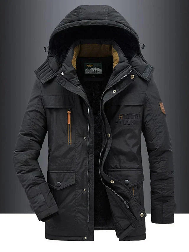 Amos | Warm Men's Fleece Jacket Made from Premium Wool Blend