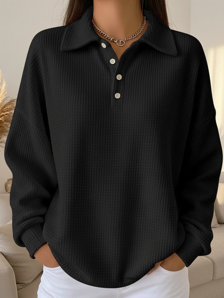 Danielle | Soft Knit Polo Sweater