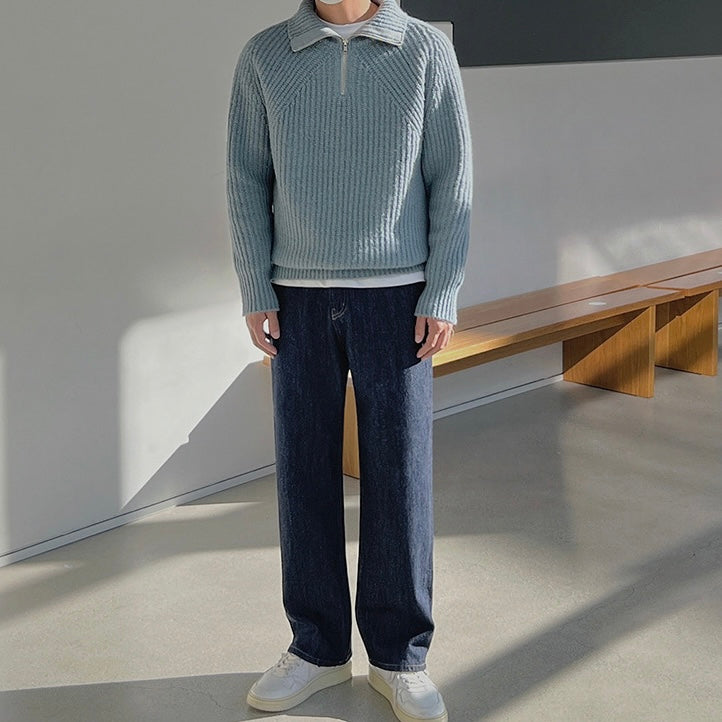 Kenneth | Quarter-Zip Azure Pullover