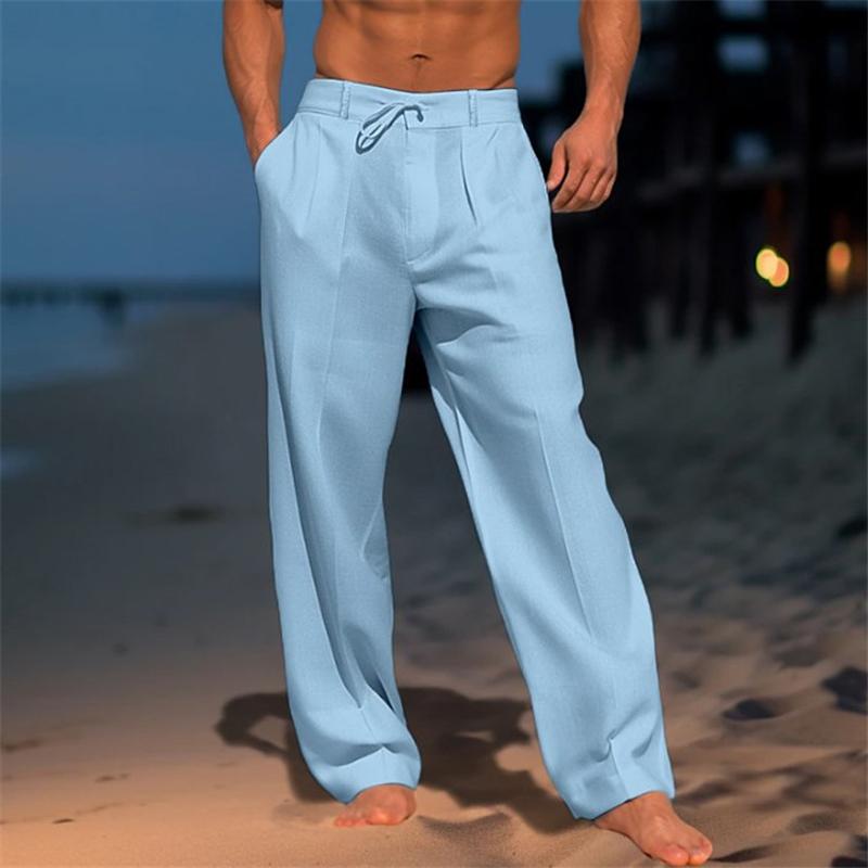 Aiden | Plain Linen Trouser
